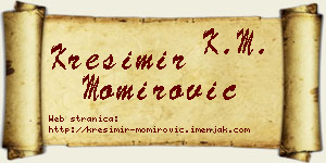 Krešimir Momirović vizit kartica